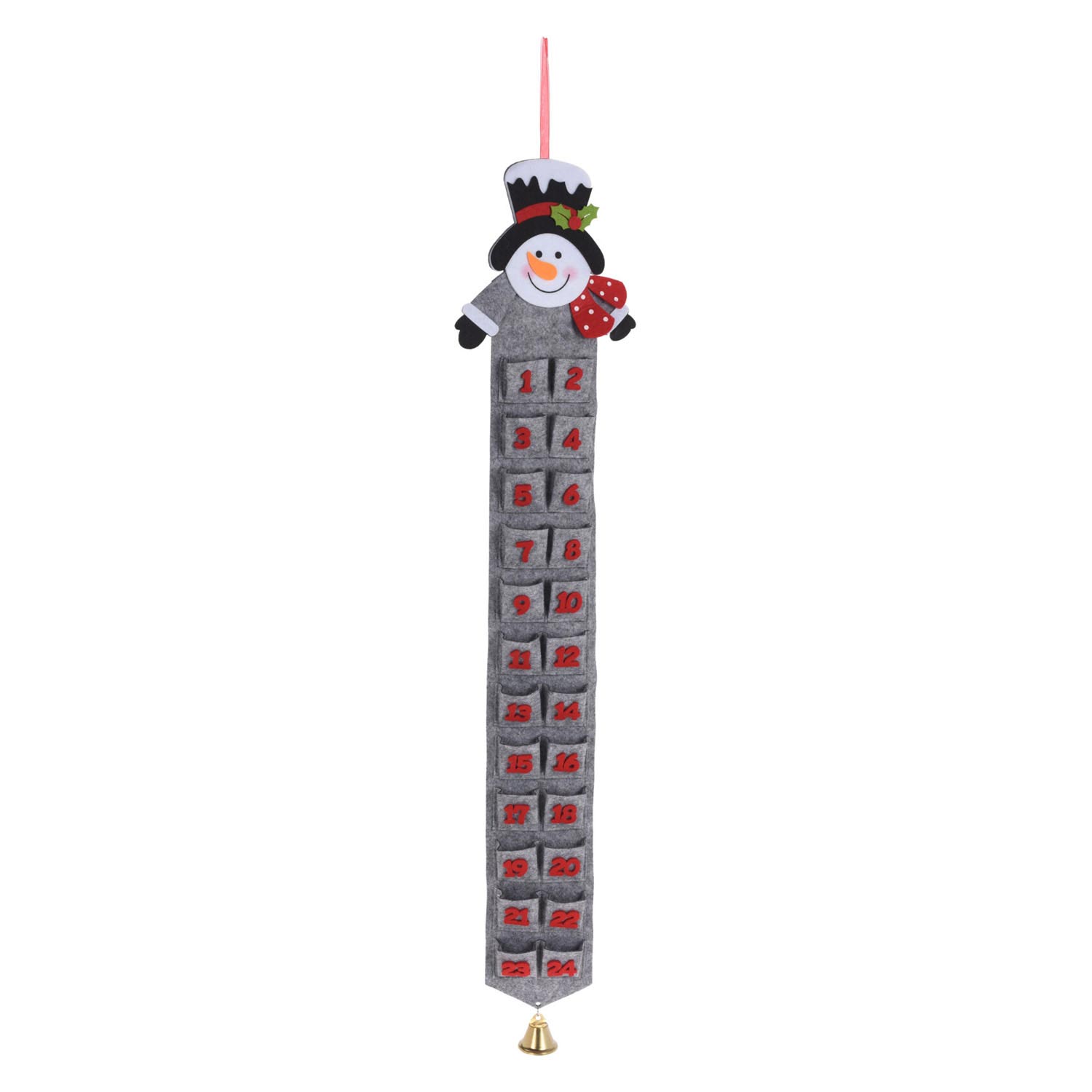 - Adventkalender met Kerstfiguur - Grijs