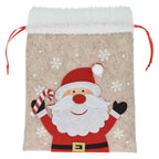 Koopman vilten zakje kerstfiguur cadeauzakje kerst multi kleuren 26x21 cm.