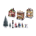 Kersthuisjebestellen.nl kerstdorp met led set, 17dlg.