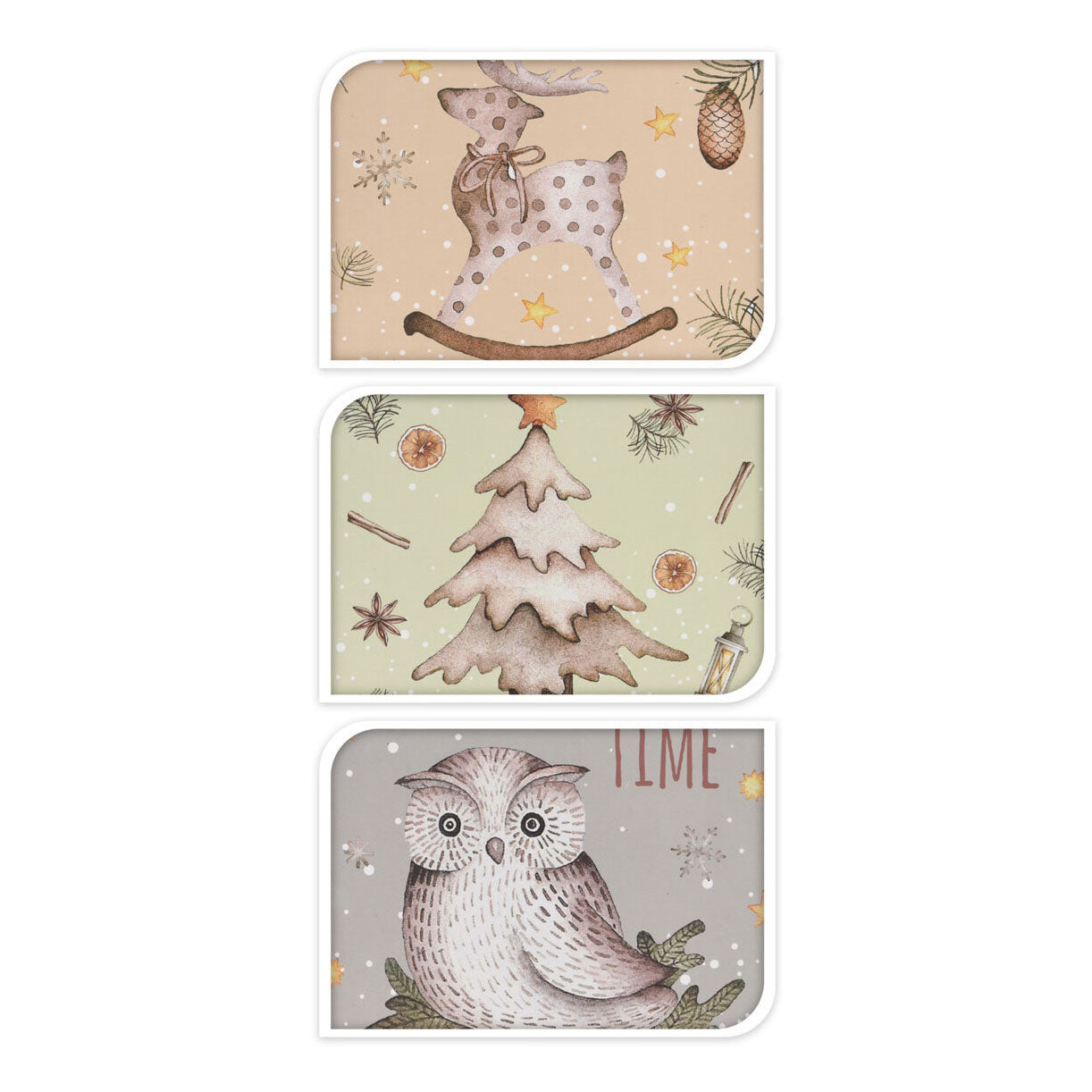 Knus geschenktas winter 23cm, 24st.