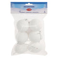 Decoratie sneeuwballen 6cm, 6st.