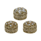 Opbergdoosje 4x3cm goud, set van 36