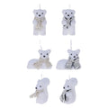 Kersthanger winterdieren, set van 24