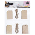 Labels hout, 8st.