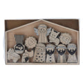 Kinder kerststal hout, 11dlg.