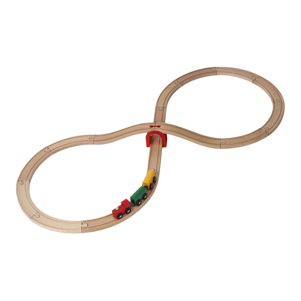 Houten trein set, 20dlg.