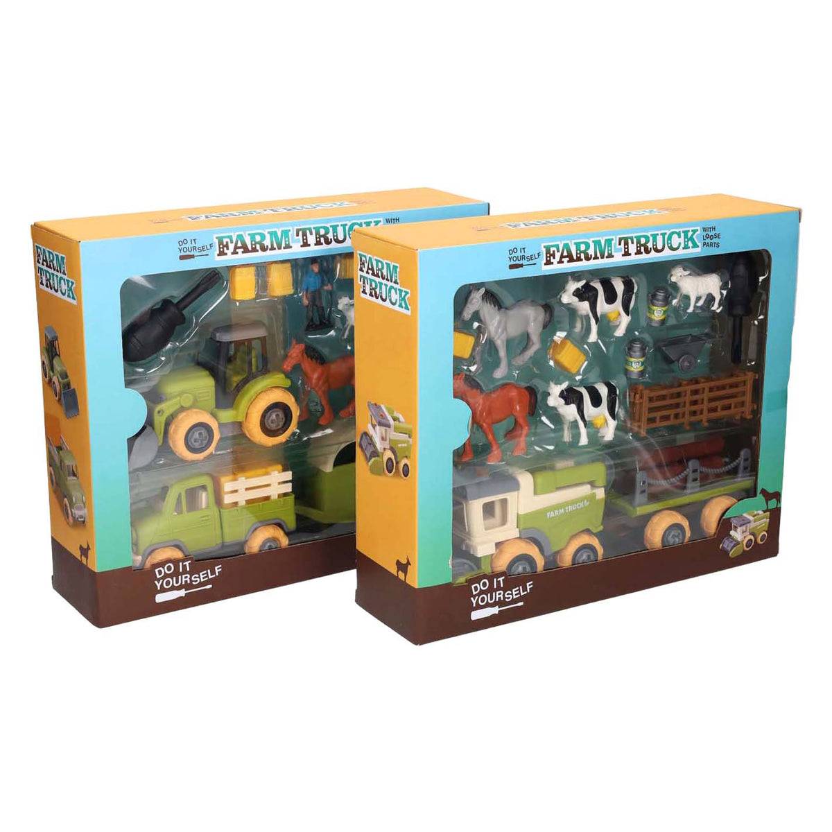 Koopman boerderij speelset tractor educatief karton speelgoed voor kinderen.