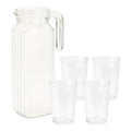 Drinkglazenset met kan, 5dlg.