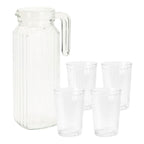 Drinkglazenset met kan, 5dlg.