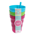 Beker met rietje, set van 3st.