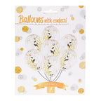 Ballonnen met gouden confetti