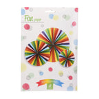 Waaier papier multi kleuren, set van 3