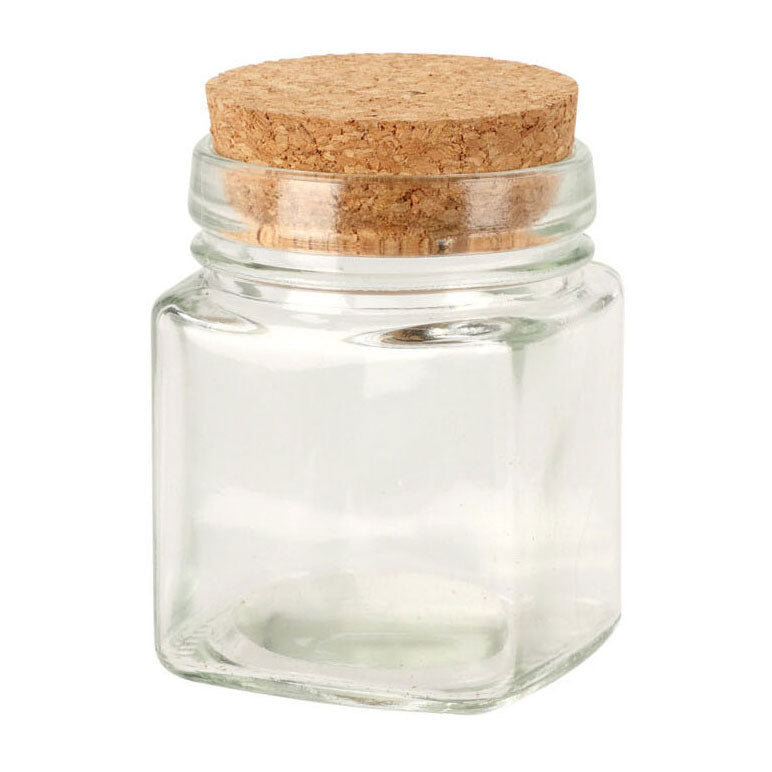 Excellent houseware voorraadpot glas met kurk deksel 160ml