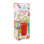 Excellent Houseware - Houseware Gekleurde drinkbekers met rietje 6 stuks