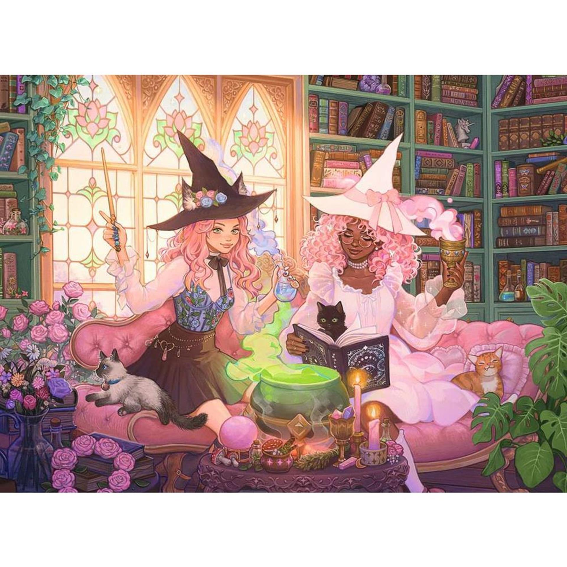 Ravensburger legpuzzel xxl enchanting library, 200st.