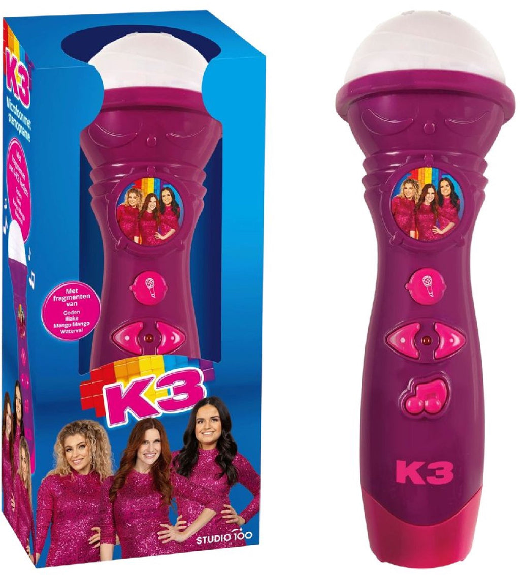 K3 microfoon met stemopname - paars