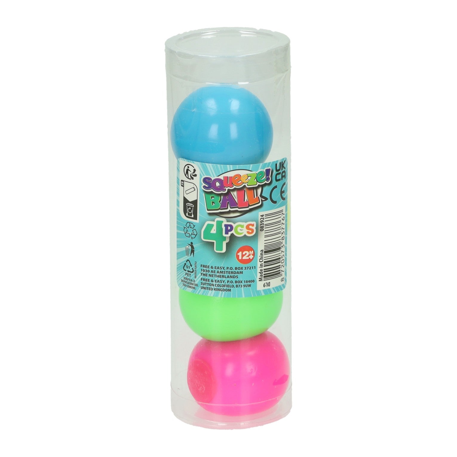 - Knijpballen in Neonkleur - 4 stuks