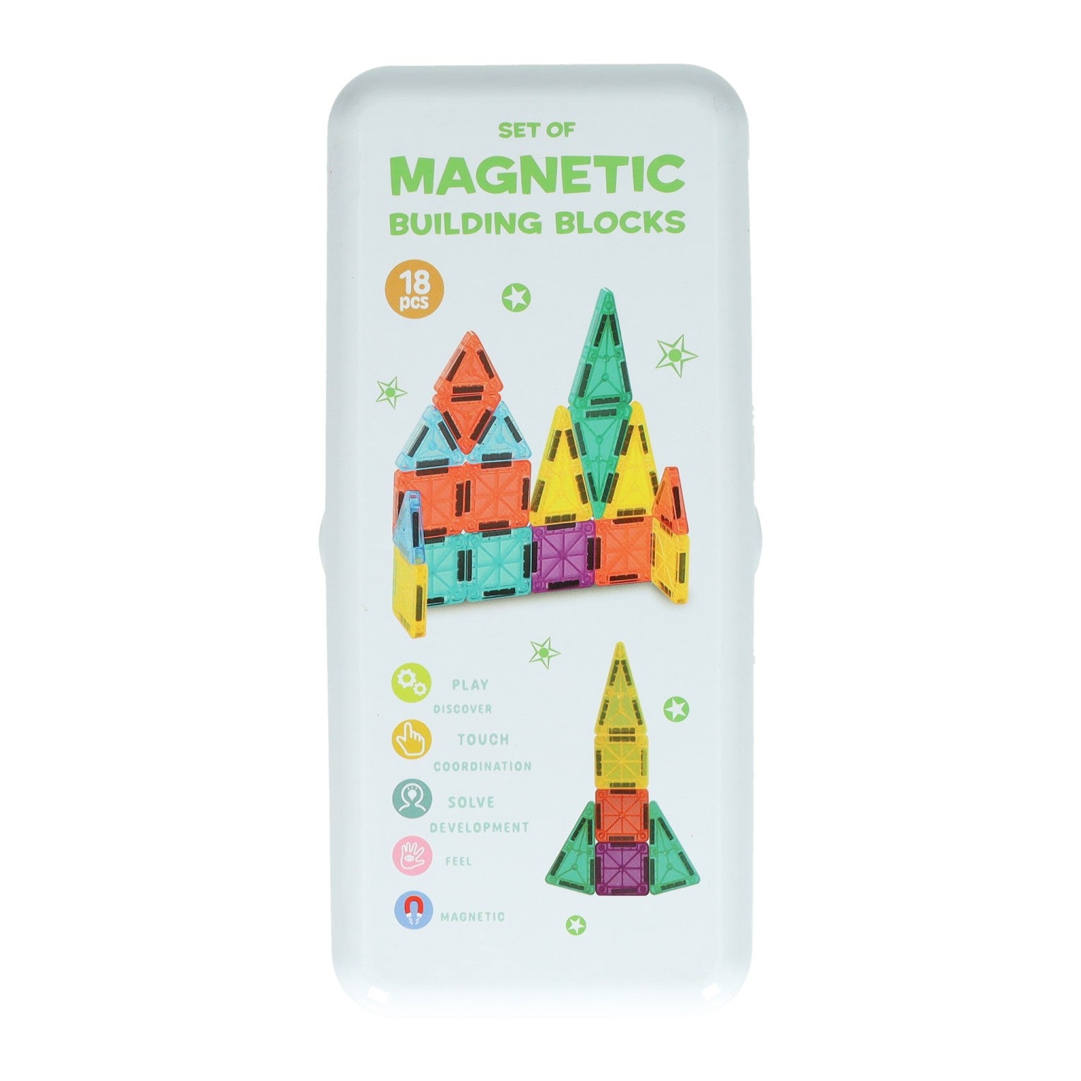 - Magnetische Bouwstenen in Blik - 18st.