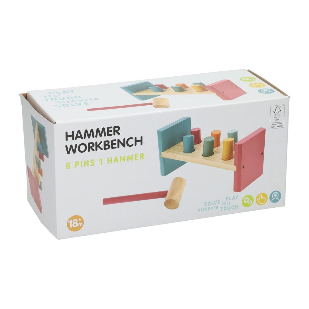 - Houten Hamerbank met Hamer