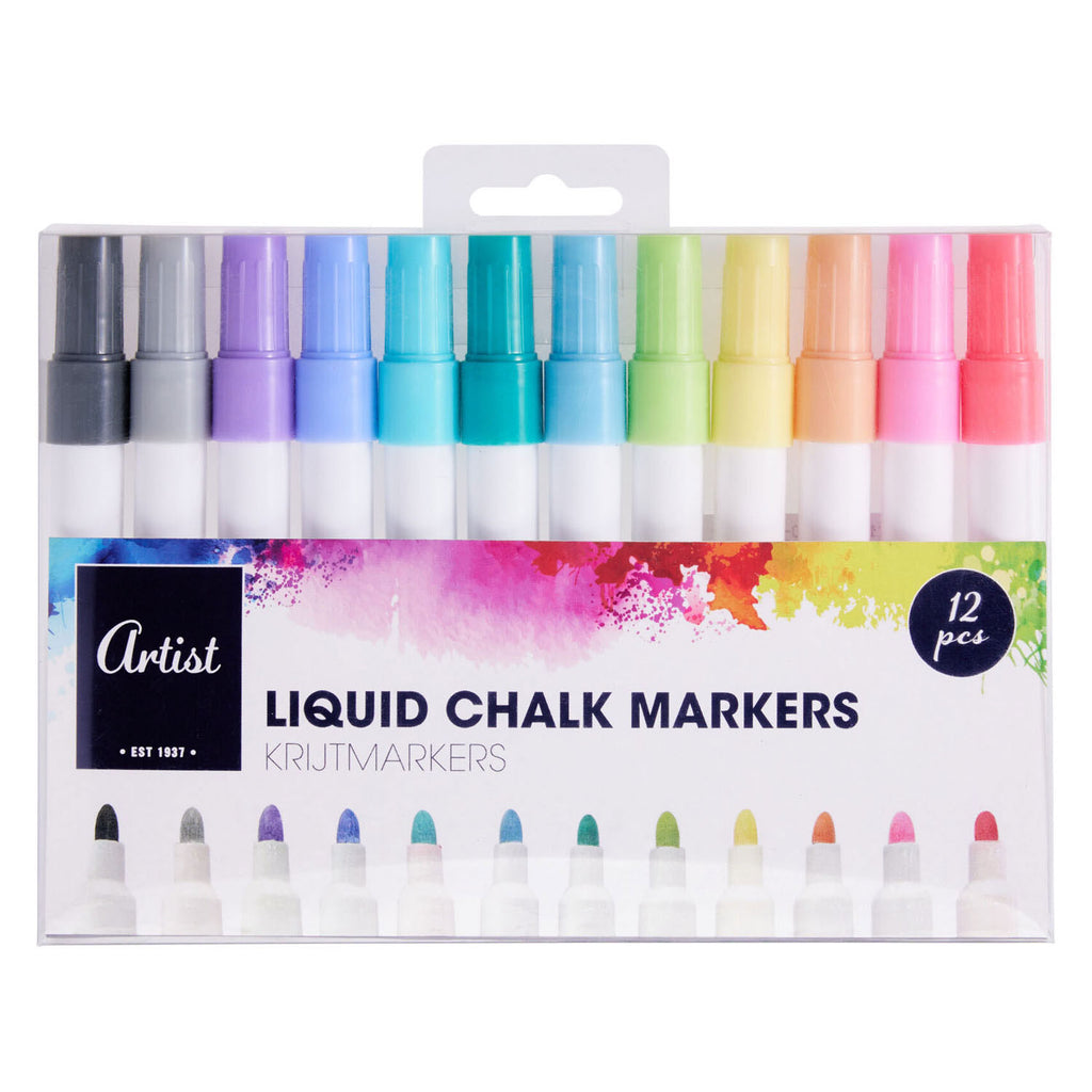 - Vloeibare Krijtmarkers - 12 stuks