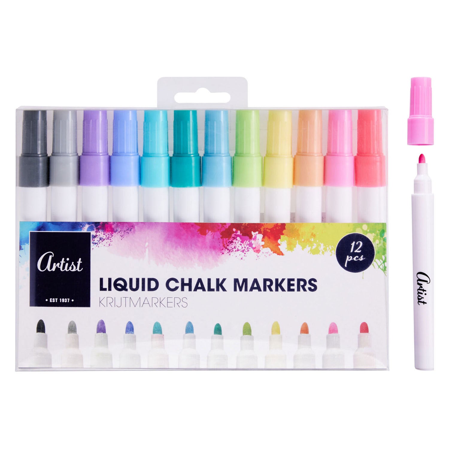- Vloeibare Krijtmarkers - 12 stuks
