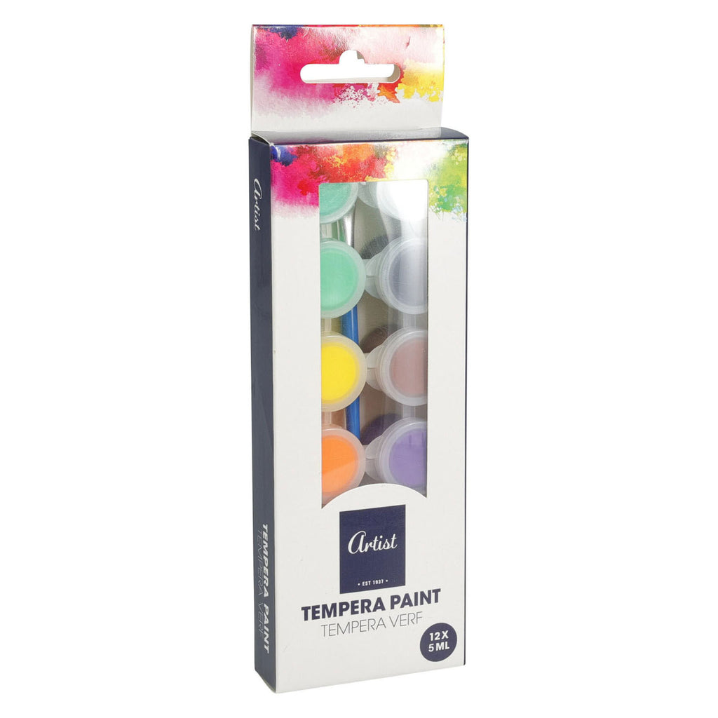 - Tempera Verfset - 12 Kleuren