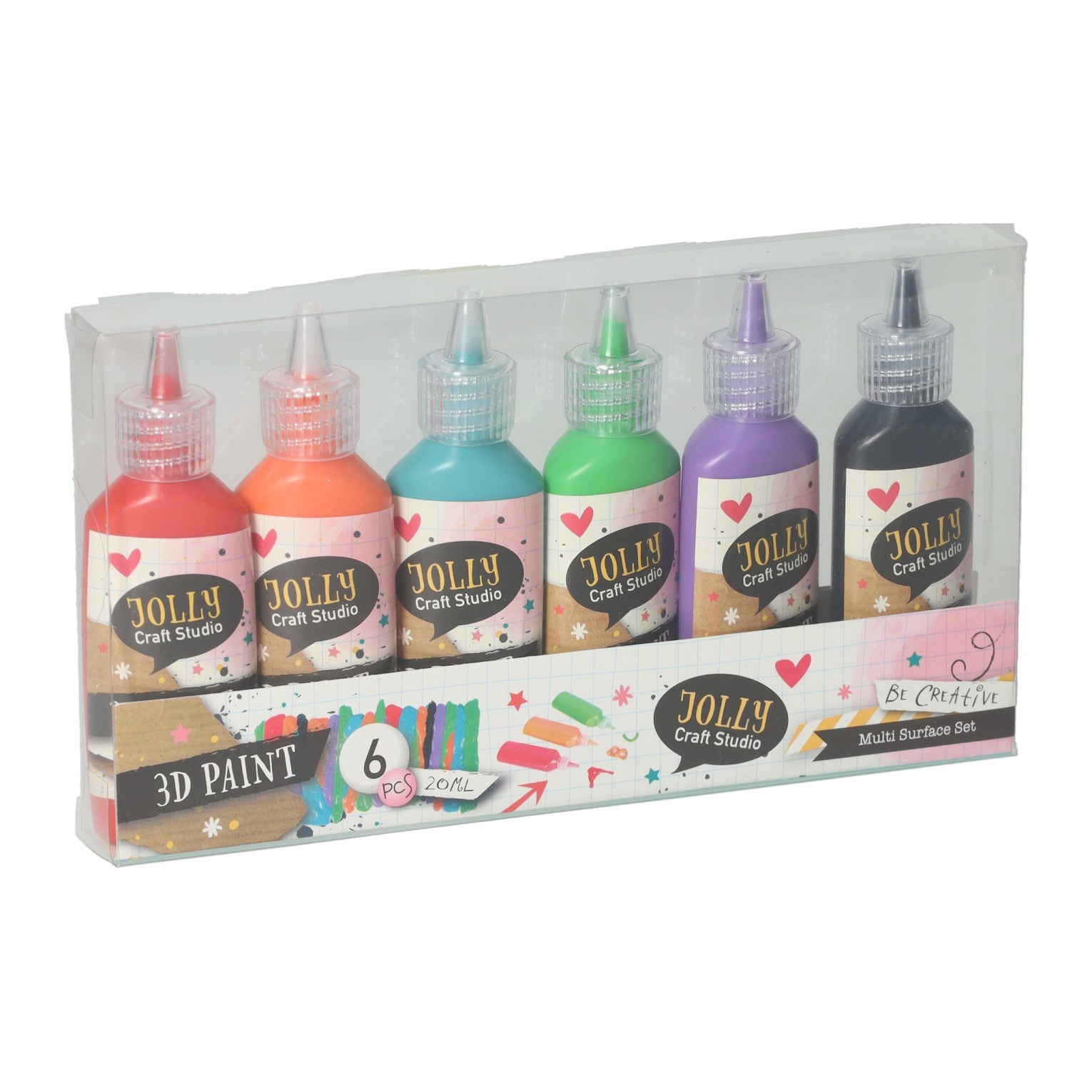 - Multi-Surface 3D Verven 20ml - 6 stuks