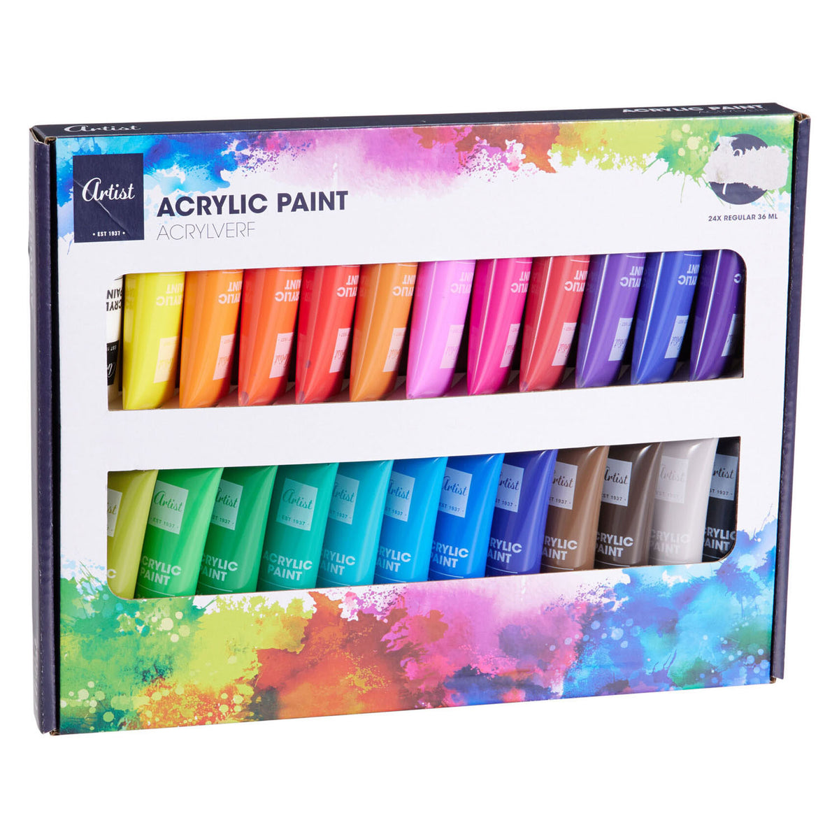 - Acrylverfset 24 Kleuren - 36ml