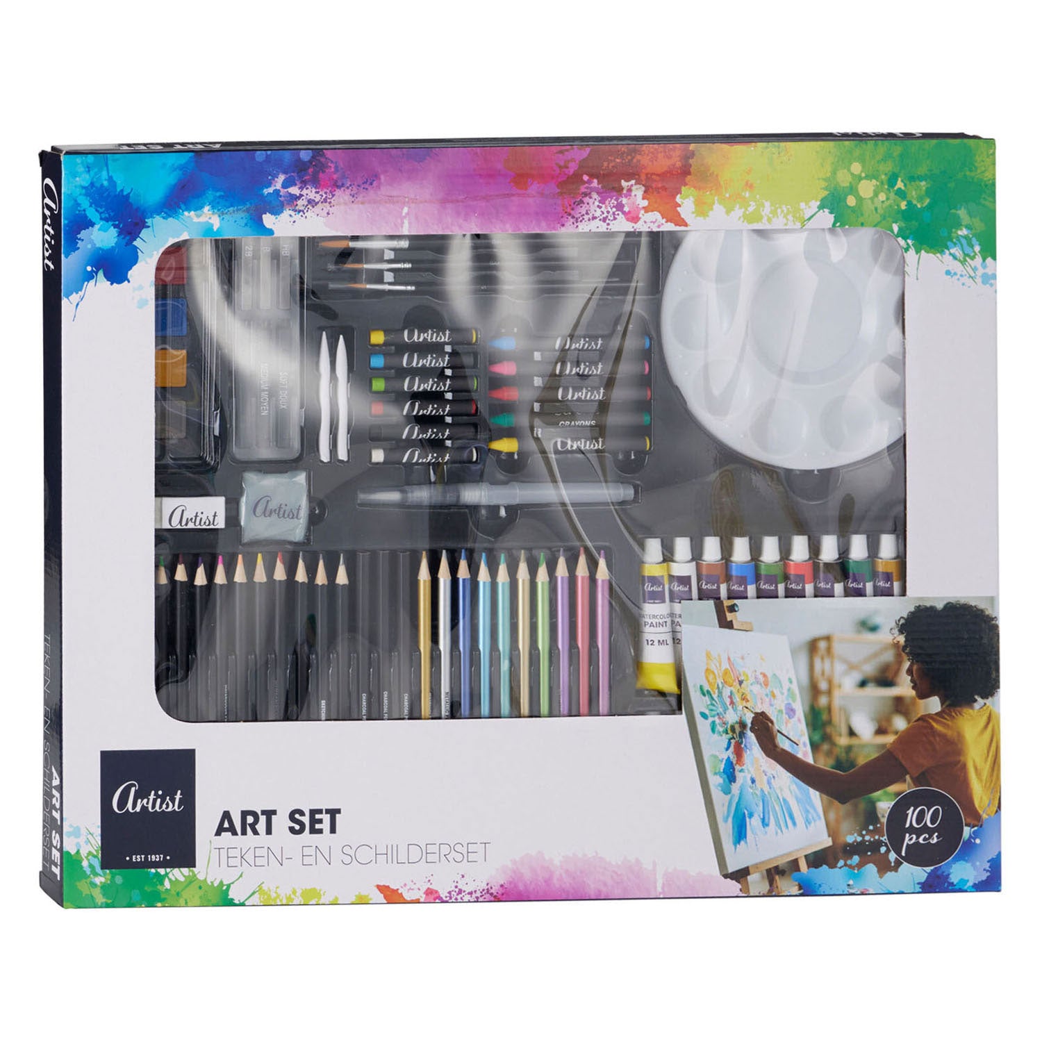 - Complete Schilderset Acryl en Waterverf - 100dlg.