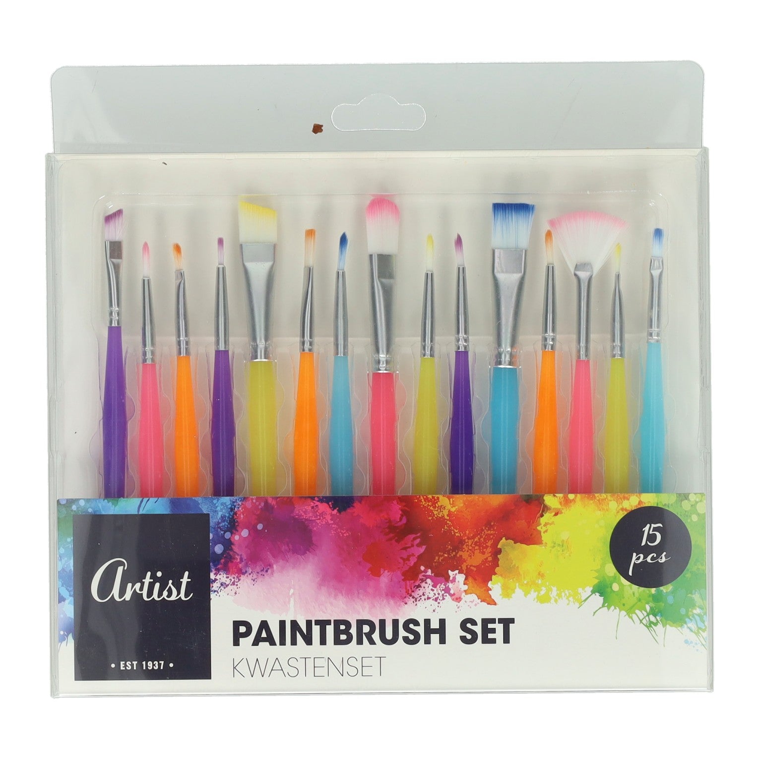 - Set Penselen met Jelly Handgrepen - 15st.