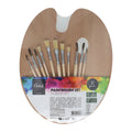 - Set Kwasten - 11 stuks Met Houten Palet