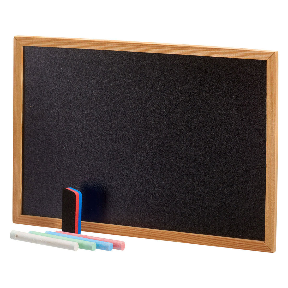 - Krijtbord 21x30cm met 4 Krijtjes en Spons