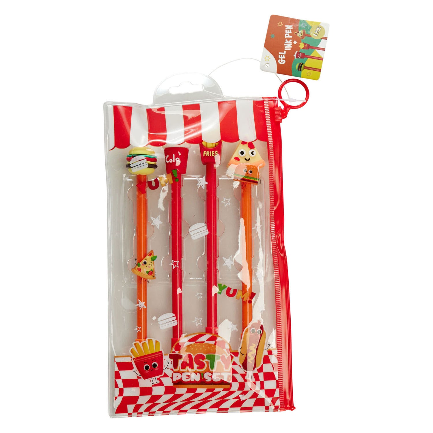- Set Gelpennen Fastfood in Etui 4 stuks