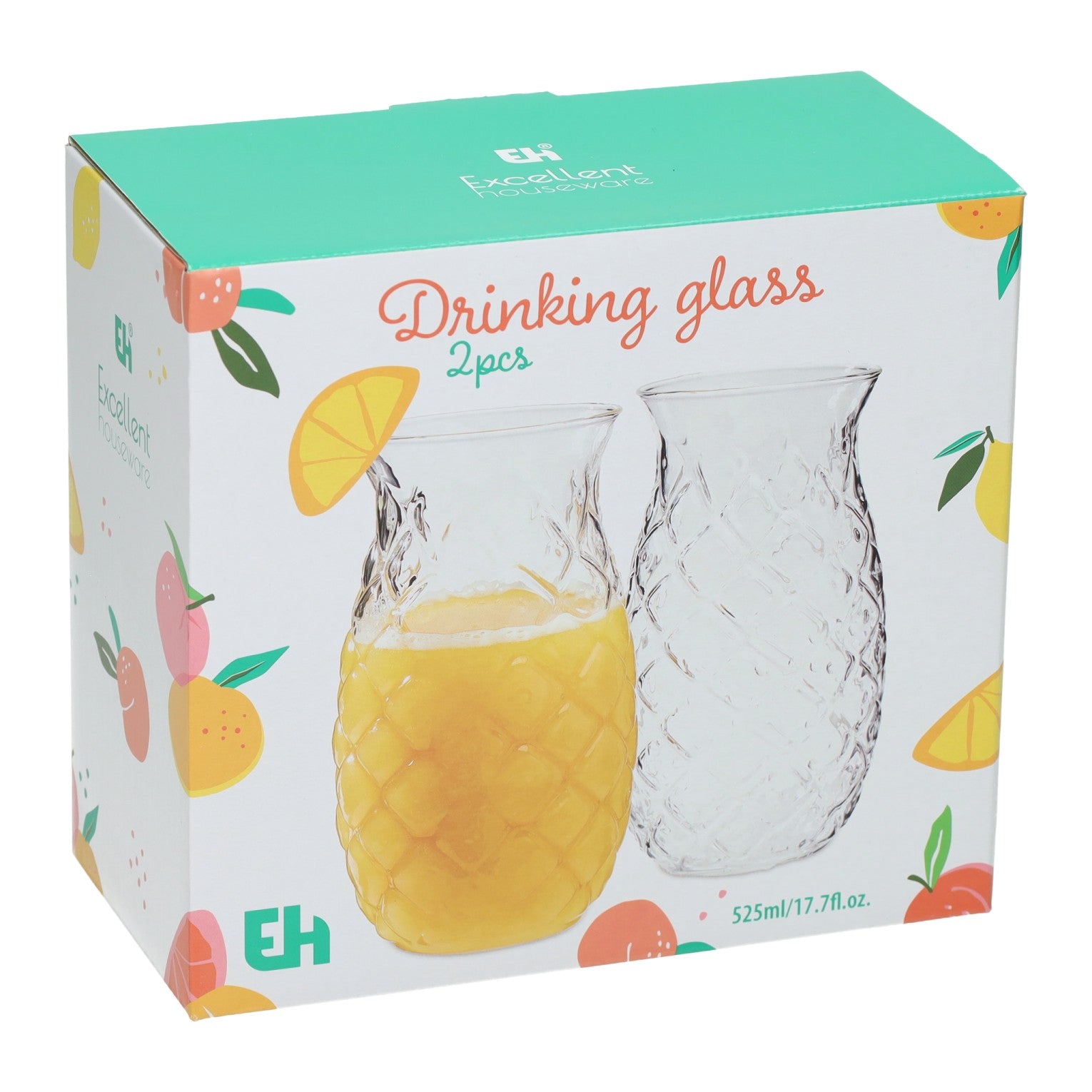- Set Drinkglasen in Ananasvorm 525ml - 2st.