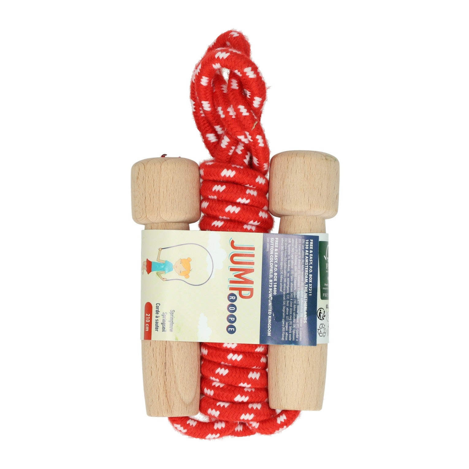 - Springtouw met Houten Handvatten - 210cm