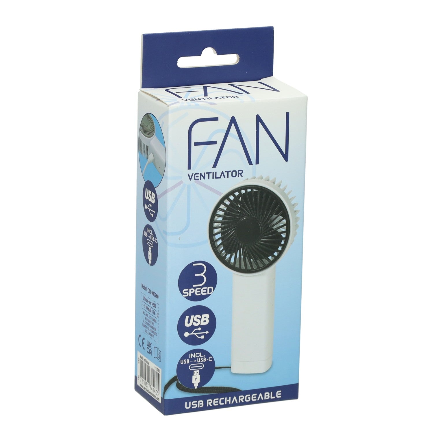 - Oplaadbare Handventilator