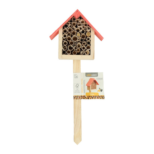 - Houten Insectenhotel op Prikker