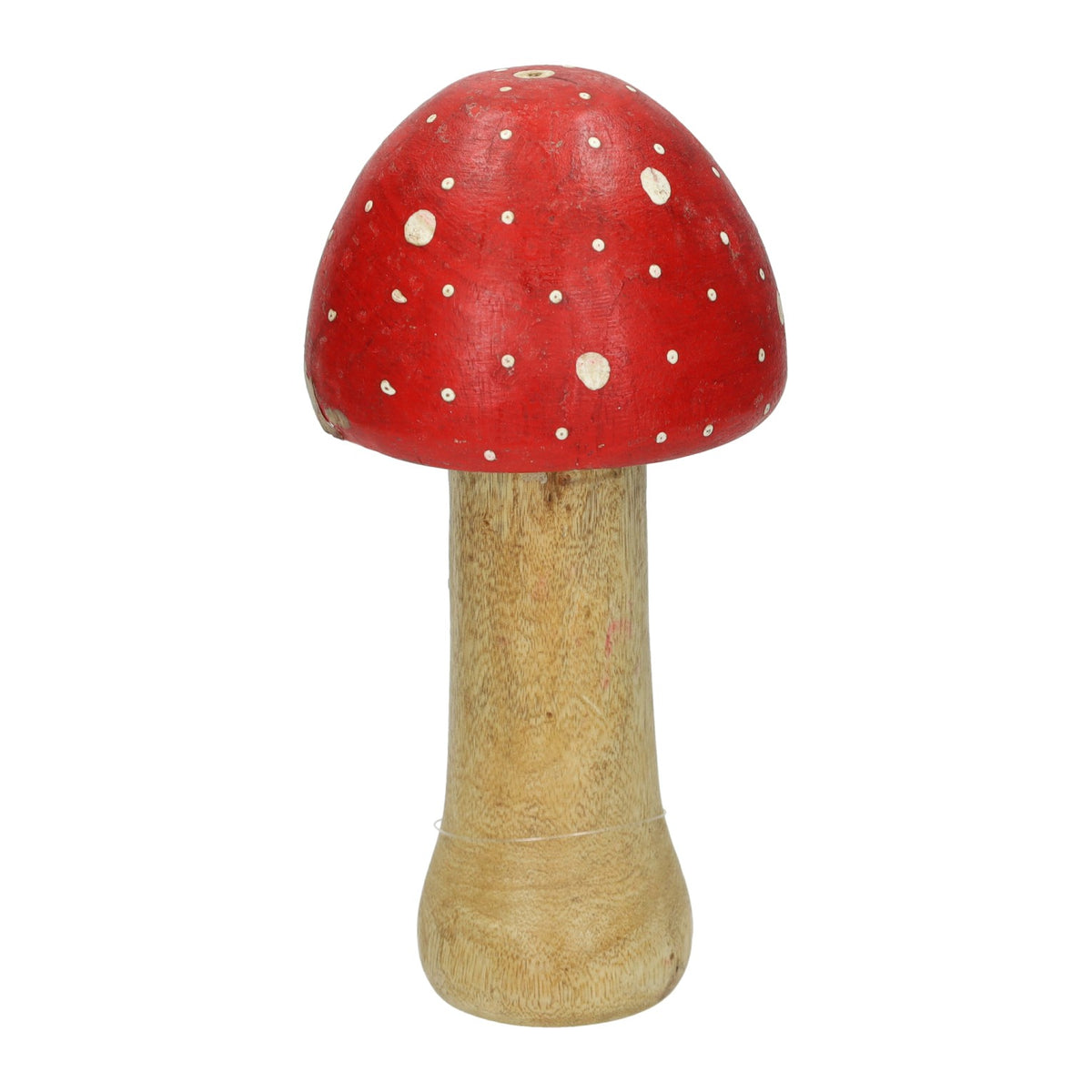 - Houten Paddenstoel van Mangohout - 13x13x20cm