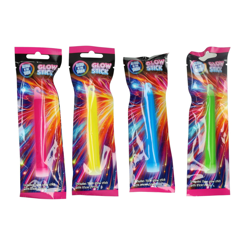 - Glow in the Dark Staven 15 cm met Koord