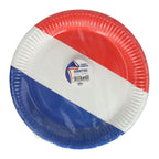 - Papieren Bord 23cm Nederlandse/Franse Vlag