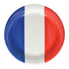 - Papieren Bord 23cm Nederlandse/Franse Vlag