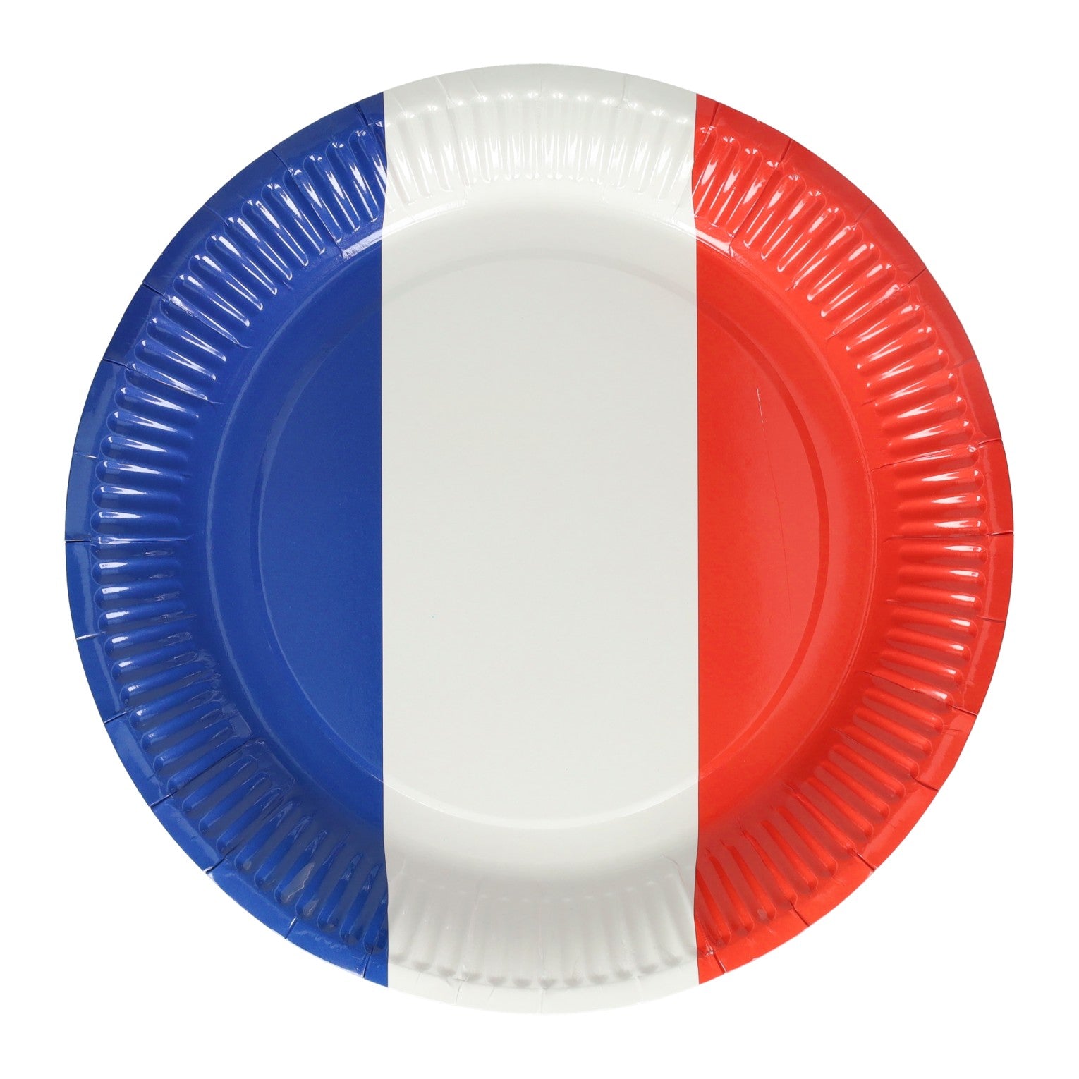 - Papieren Bord 23cm Nederlandse/Franse Vlag