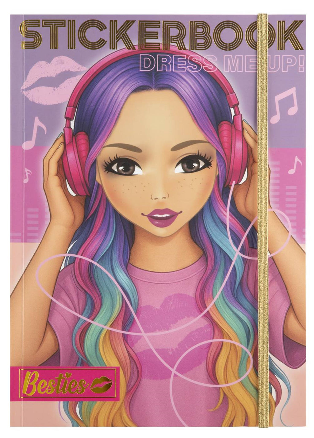 Besties - dress me up! stickerboek neon a4