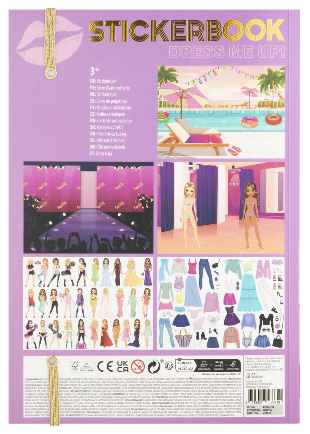 Besties - dress me up! stickerboek neon a4