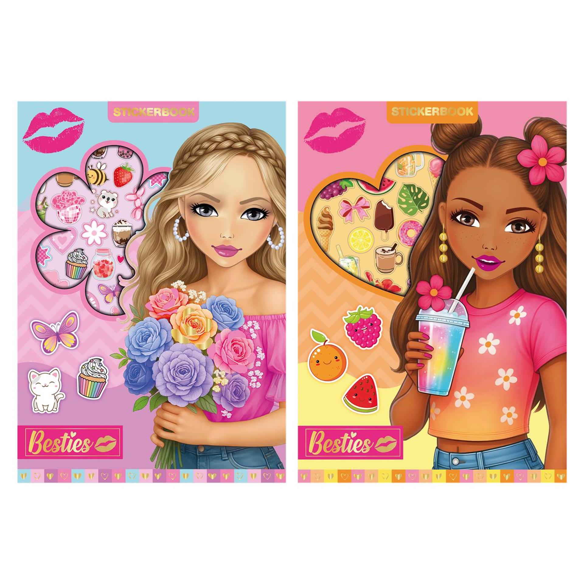 Besties - stickerboek neon a5 8 vel