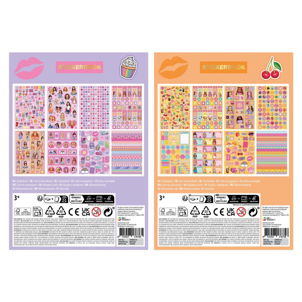 Besties - stickerboek neon a5 8 vel