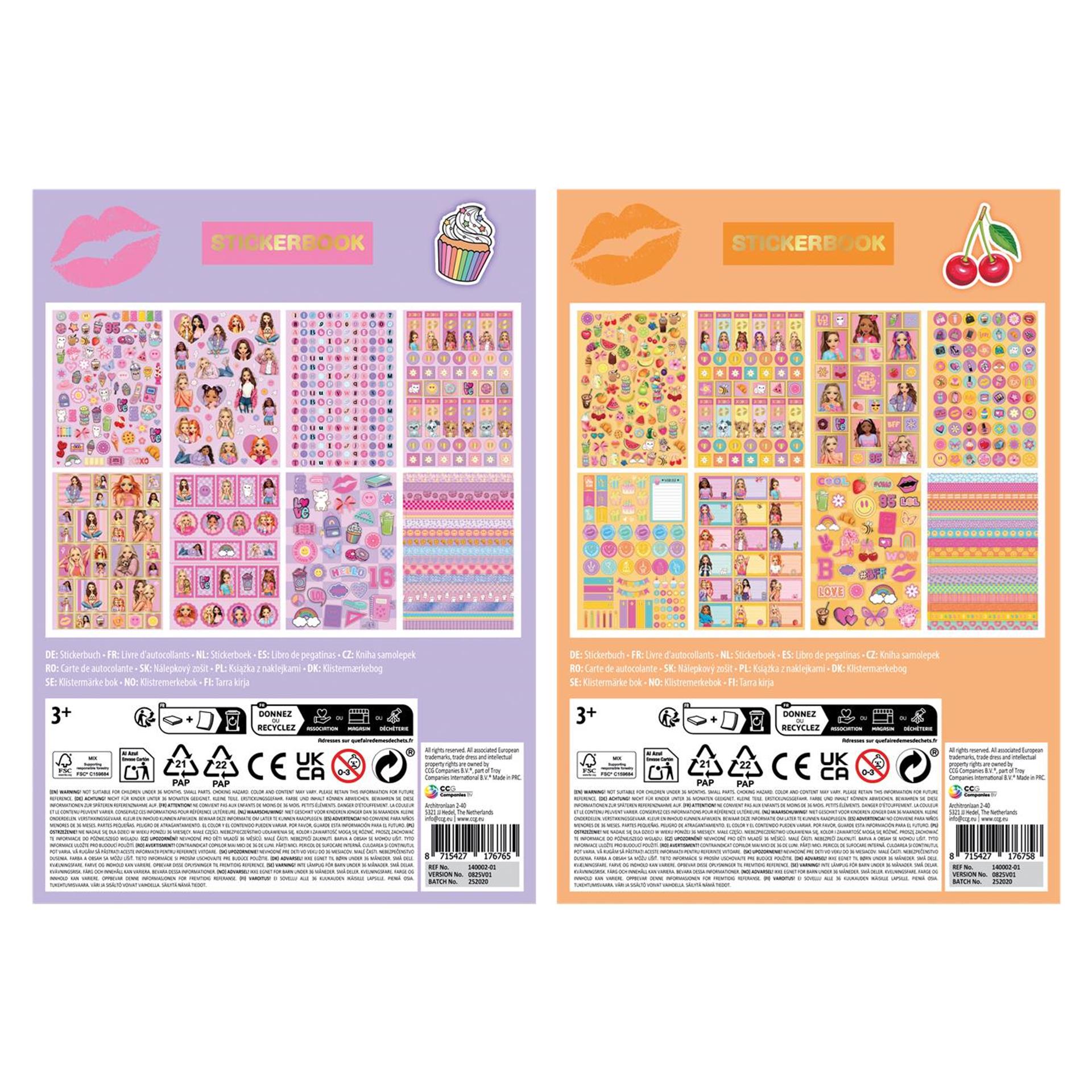 Besties - stickerboek neon a5 8 vel