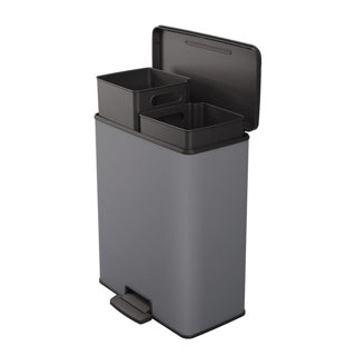 Curver deco bin duo 26l+26l cool grey