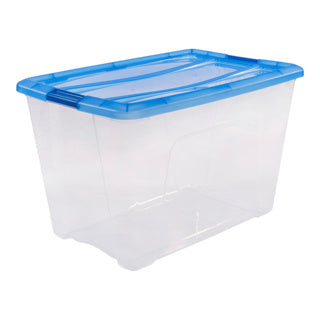 Iris - Iris topbox opbergbox 60l 57.5x39x36.5 cm blauw/transparant