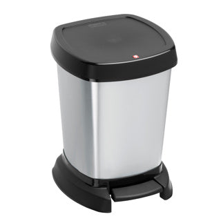 Rotho - Rotho paso pedaalemmer 6l zilver/metallic